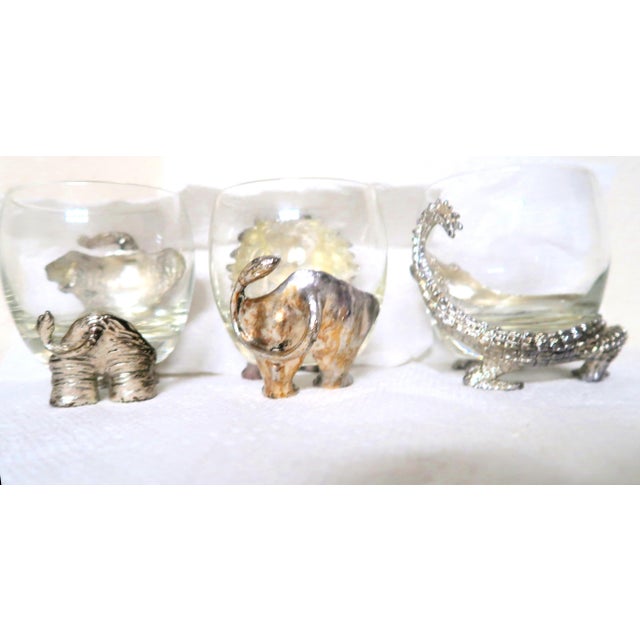 1990s Arthur Court - Three Rare Discontinued Safari Series With Feet - The Alligator, the Lion, the Elephant - 3 pcs For Sale - Image 9 of 9