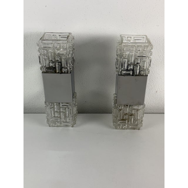 1970s Vintage Space Age Wall Lamps in the style of Gaetano Sciolari, 1970s, Set of 2 For Sale - Image 5 of 5