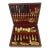 Estia Golden Cascade 66pc Gold Flatware Set Service for 8 For Sale