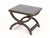 Metal Baker Alexandre Brown Leather Brass Riveted Stool For Sale - Image 7 of 8