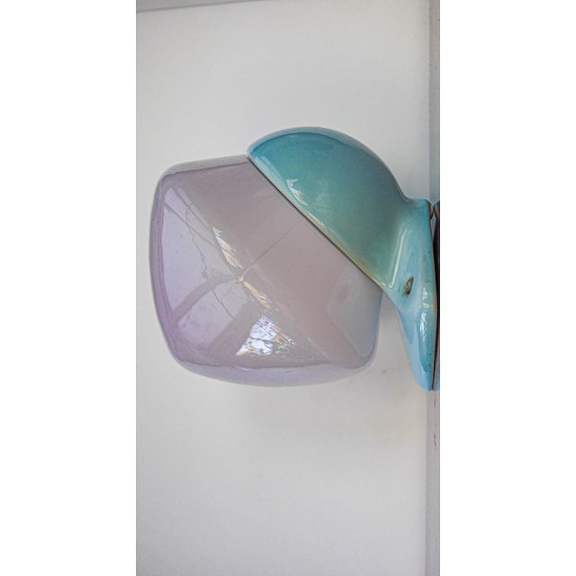 Large Mid-Century Modern Pale Blue Bathroom Sconce from Ifö For Sale - Image 11 of 15