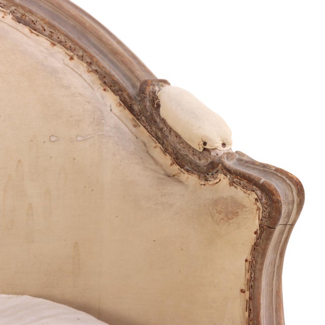 French French Louis XV Style Painted Six-Leg Settee, Late 19th C For Sale - Image 3 of 8