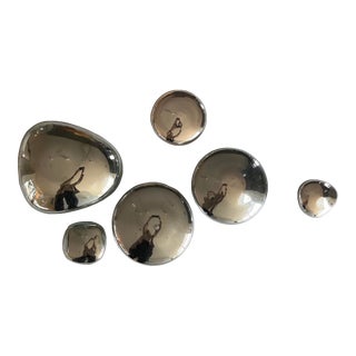 Vintage Orbital Mercury Glass Scuplture - 6 Pieces For Sale