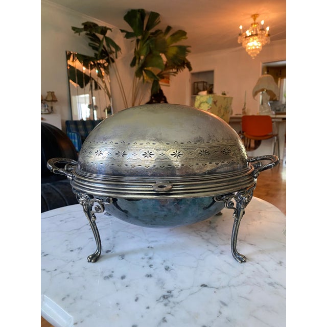 19th Century Large English Silverplate Dome Server For Sale - Image 11 of 11