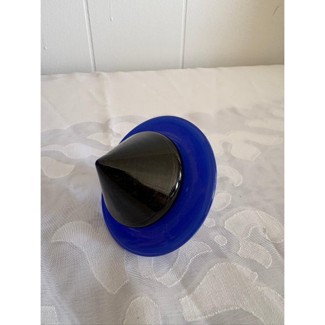 Blue 1985 Postmodern Lino Tagliapietra & Marina Angelin for Effetre Blue Murano Glass Decanter, 2/200 For Sale - Image 8 of 14