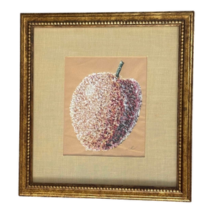 Original Pointillism Painting of a Peach