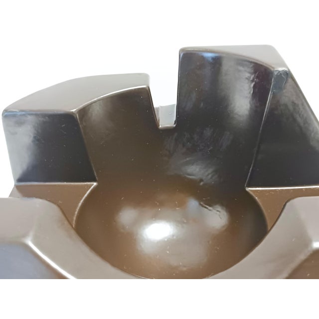 1970s Brown Glazed Ceramic Trinket Bowl, Italy, 1970s For Sale - Image 5 of 18