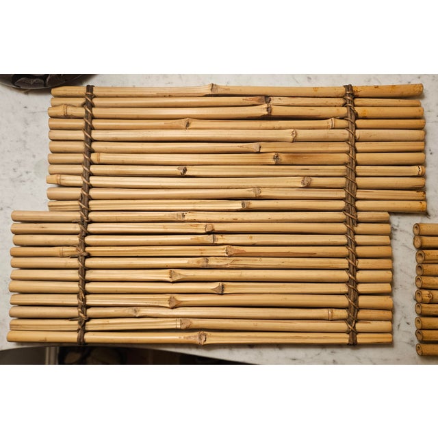 Pair of Vintage Bamboo Place Mats For Sale - Image 12 of 18