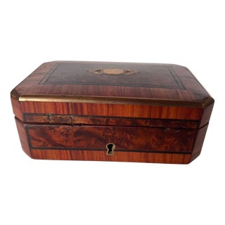 19th Century Napoleon III French Boule Marquetry Jewelry Box For Sale