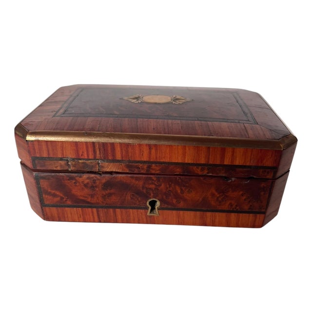 19th Century Napoleon III French Boule Marquetry Jewelry Box For Sale