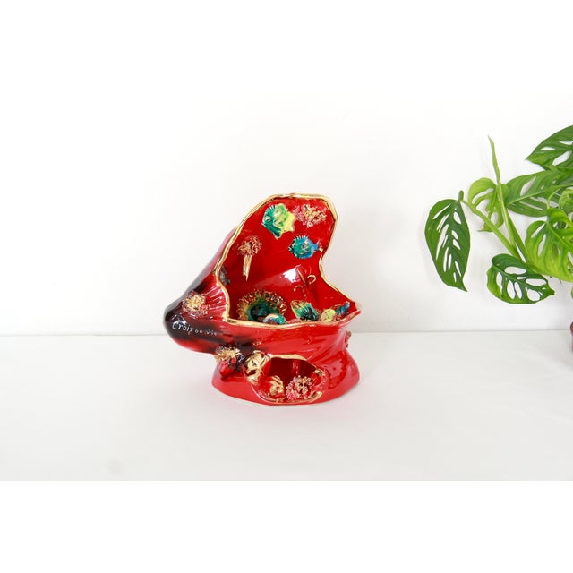 Mid-Century Modern Vintage Kitsch Ceramic Lamp from Vallauris, France, 1960s For Sale - Image 3 of 12