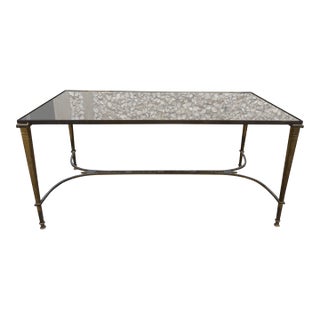 1940s French Louis XVI Style Brass Cocktail Table For Sale