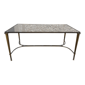 1940s French Louis XVI Style Brass Cocktail Table