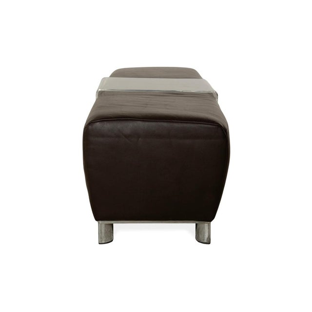 Leather Stool in Brown from Koinor Volare For Sale - Image 12 of 16