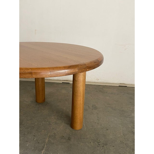 Spanish Solid Oak Brutalist Dining Table, 1970s For Sale - Image 9 of 10