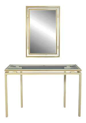 Mirror and Console by Pierre Vandel, 1970s, Set of 2