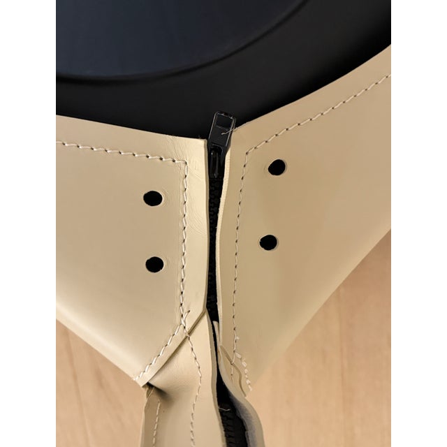 Animal Skin Cassina – Set of Six Leather Dining/Arm Chairs For Sale - Image 7 of 10