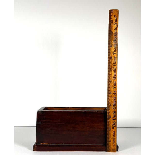 19th Century Early American Walnut Dovetail Slide Lid Candle Box For Sale - Image 14 of 16