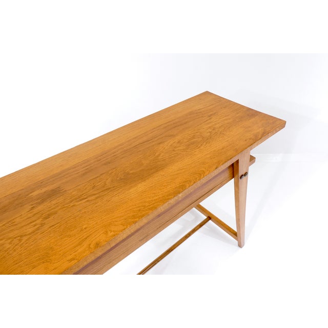 Vintage French Console Table in Oak, 1950s For Sale - Image 13 of 18