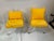 Textile Charles Hollis Jones 1970s Style Lucite Game or Breakfast Table and 4 Chairs in Yellow Upholstery For Sale - Image 7 of 11