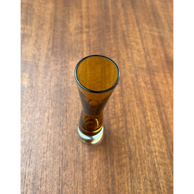 Orange Mid-Century Modern Diabolo Glass Vase from Riihimäki Lasi, 1960s For Sale - Image 8 of 15