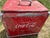1940s Vintage Coca-Cola Embossed Steel Picnic Cooler Progress Refrigerator Original For Sale - Image 5 of 11