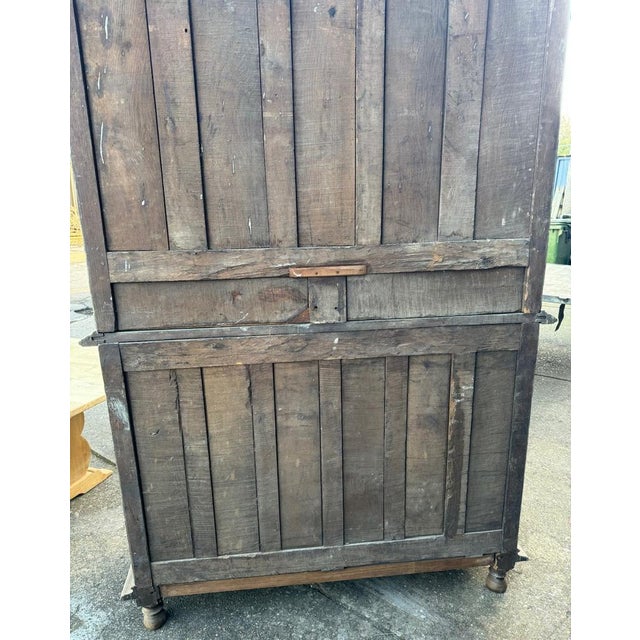 Antique French Normandy Oak Larder Cupboard, 1780 For Sale - Image 3 of 18