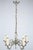 Five-Arm Chandelier in White Brass For Sale - Image 3 of 3