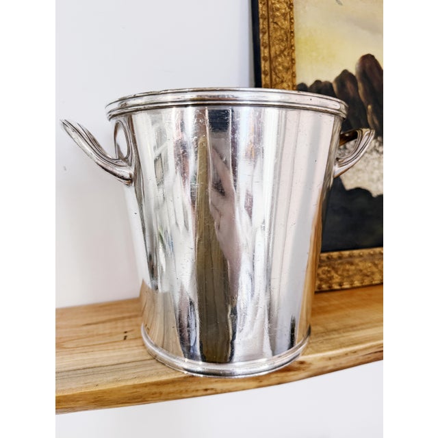 Metal Antique Pacific Steam Navigation Co Silver Plated Wine Cooler For Sale - Image 7 of 9