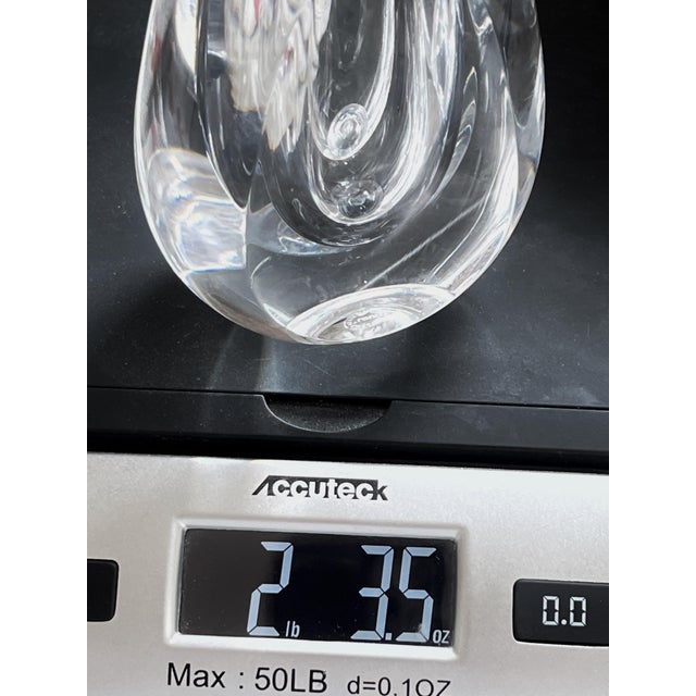 Transparent Saint Louis Cristal, France Stunning Heavy 7" Crystal Teardrop Vase by $975List Price For Sale - Image 8 of 8