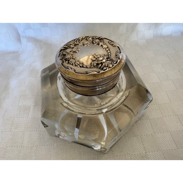 Transparent Late 19th Century Sterling Silver Topped Inkwell For Sale - Image 8 of 10