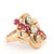 A dramatic Retro-era cocktail ring crafted in 14 karat yellow gold, designed with sculptural ribbon-like curves that wrap...