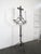 Large Wrought Iron Church Candelabra with Carved Wooden Crucifix, in Very Good conditions.