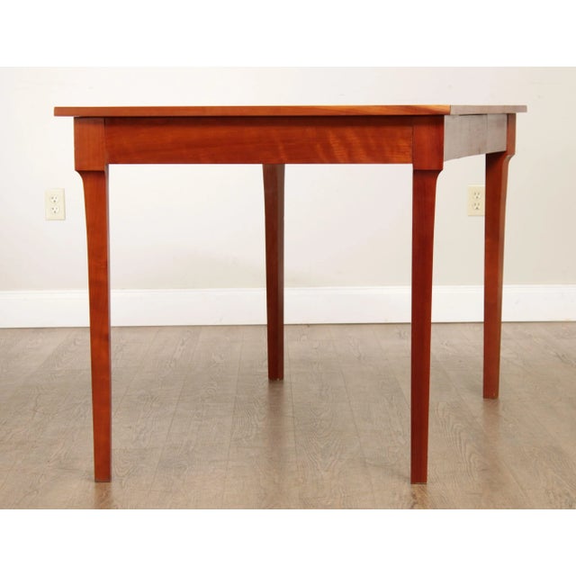 Wood Studio Crafted Custom Quality Cherry One-Drawer Writing Desk For Sale - Image 7 of 13