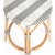 2020s Tobias 24 in. Seat Height Round Rattan Backless Counter Stool, Gray/White Stripe/ Natural Rattan Frame For Sale - Image 5 of 8