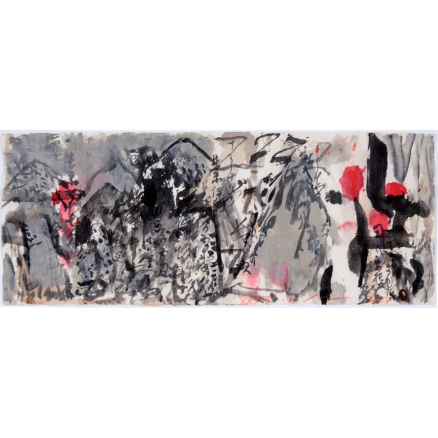 Calligraphy Abstract Panorama II - Japanese Calligraphy on Rice Paper by Michael Pauker For Sale In Monterey, CA - Image 6 of 6