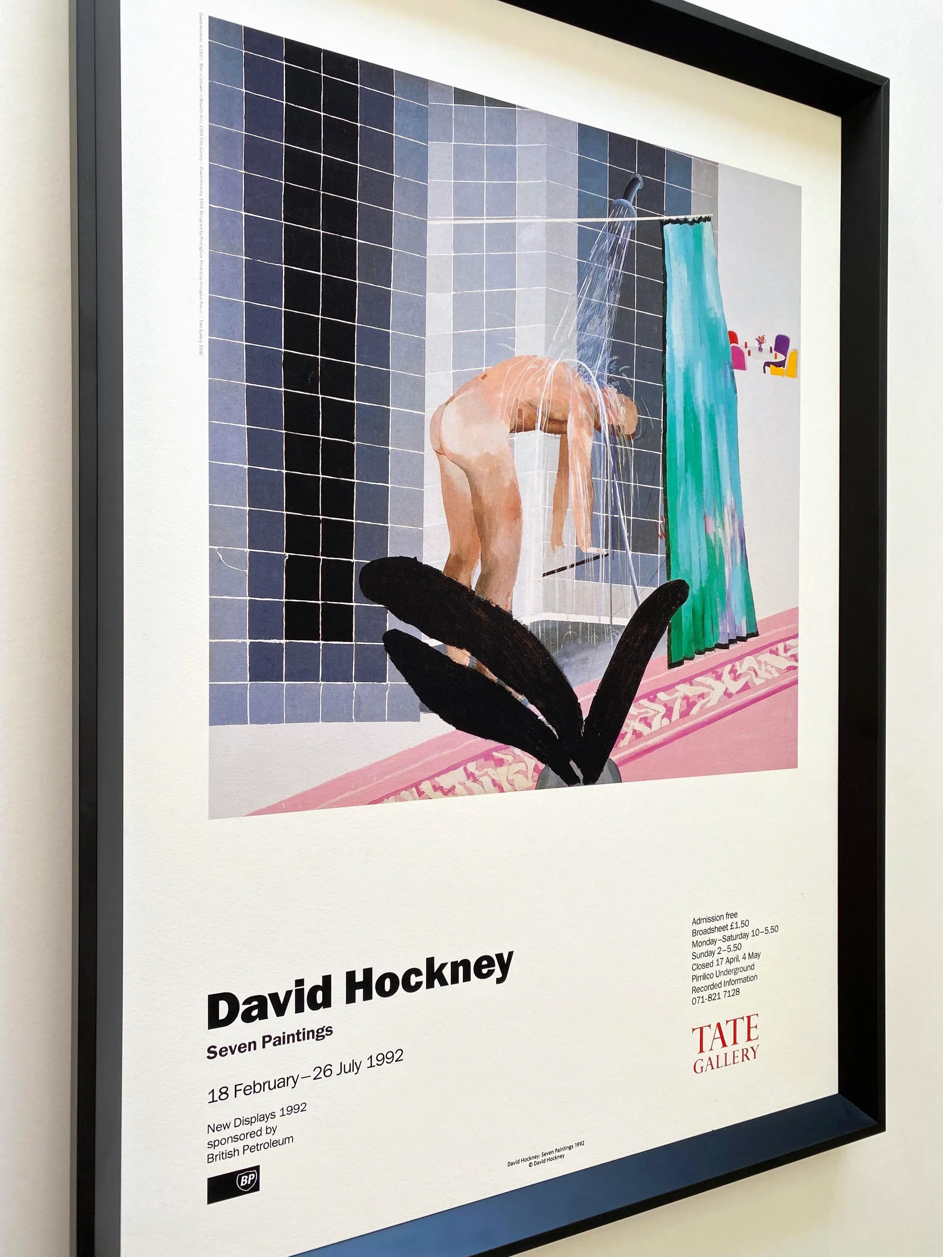 David Hockney Vintage 1992 Lithograph Print Framed Pop Art