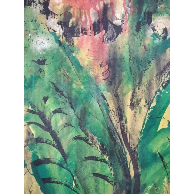 Contemporary Manel Pujol Baladas, In the Depths of the Jungle, 1986, Paint on Paper For Sale - Image 3 of 7