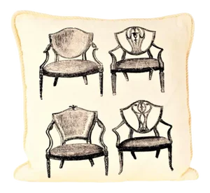 Printed Hepplewhite Chairs Pillow