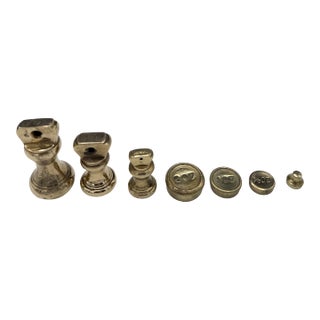 Antique Brass Scale Weights For Sale
