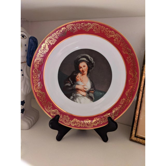 Ceramic Vintage Vigee LeBrun French Limoges Plate For Sale - Image 7 of 8