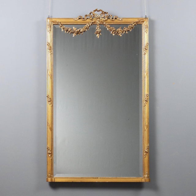 Freestanding Mirror in Gold-Plated Wood For Sale - Image 11 of 11