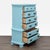 Traditional Sumter Blue Classic 6-Drawer Dresser With Brass Handles For Sale - Image 3 of 9