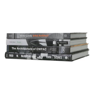 Decorative Books - Stone Coffee Table Stack - 4 Grey Books For Sale