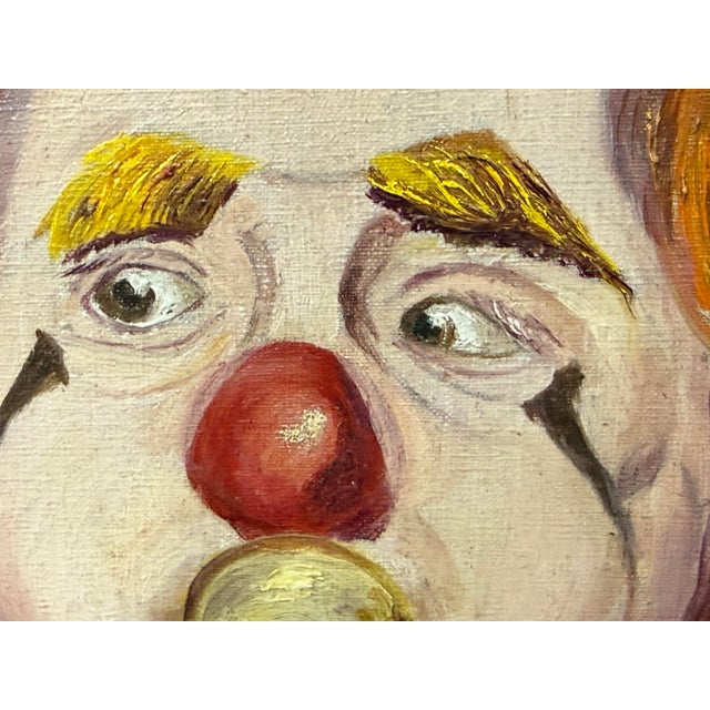 Late 20th Century Alexander Borisoff “Sascha” Framed Clown Oil on Canvas Playing Tuba Painting For Sale In San Francisco - Image 6 of 12