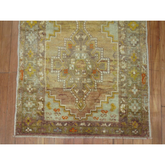 Contemporary 20th Century Neutral Turkish Anatolian Runner For Sale - Image 3 of 6