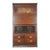 Vintage Victorian Style Oak Barrister Bookcase With Leaded Glass For Sale