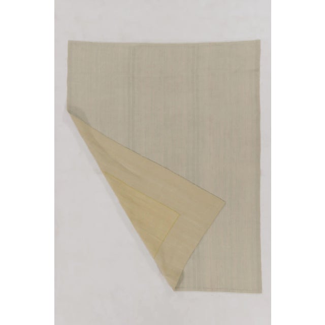 Rug & Kilim’s Contemporary Textural Solid Kilim in Beige and Gold Tones For Sale - Image 9 of 11