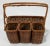 Farmhouse Wicker Flatware Holder W/ Napkin Caddy For Sale - Image 3 of 7