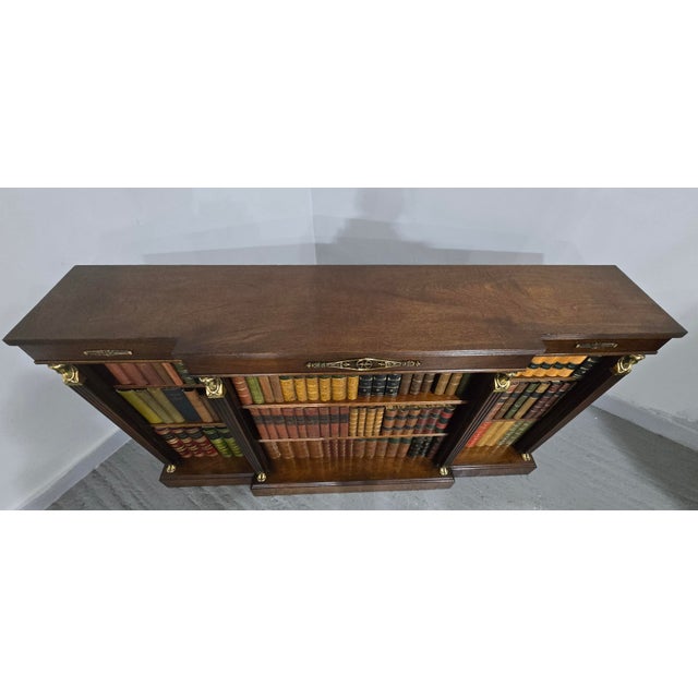 Wood Empire Mahogany Adjustable Library Bookcase, 1920 For Sale - Image 7 of 17